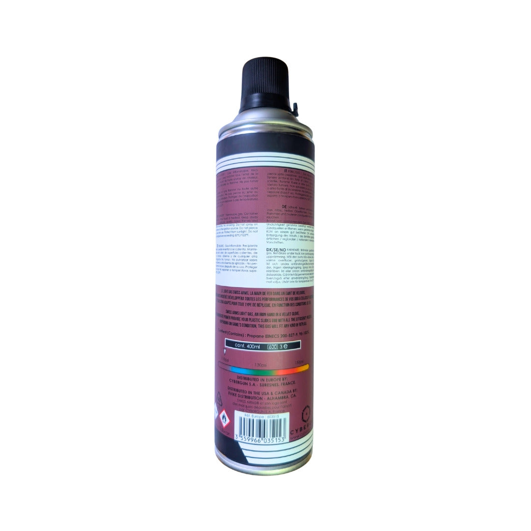 UNYZONE : SWISS ARMS Bouteille de gaz sec 110 PSI vue de derrière