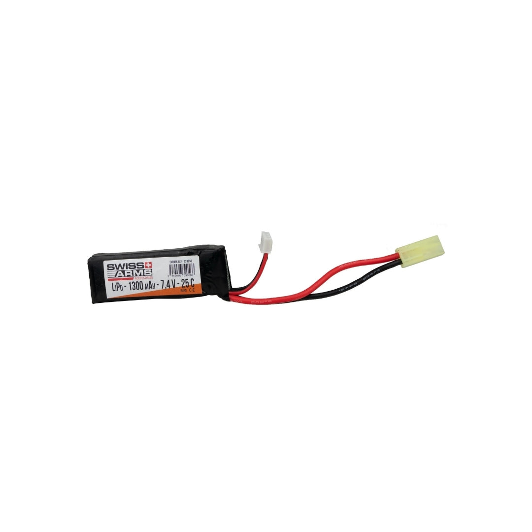 UNYZONE : SWISS ARMS Batterie LiPo PEQ 7,4V 1300 mAh 25C