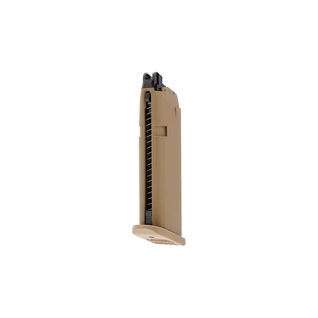UNYZONE : UMAREX/VFC Chargeur à gaz 22 coups pour la réplique pistolet Glock 17 Gen 5 à gaz en French Edition (tan)