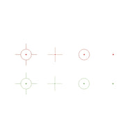 UNYZONE : VICTOPTICS Red dot Z1-1X23X34-5NRV, les différents réticules rouge et vert