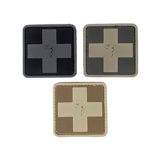 UNYZONE : VIPER TACTICAL Patch PVC Médic les 3 coloris, noir et gris, vert olive, tan