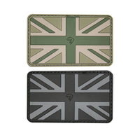 UNYZONE : VIPER TACTICAL Patch PVC drapeau du Royaume-Uni, couleur vert olive et gris