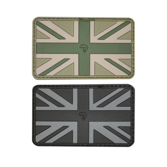 UNYZONE : VIPER TACTICAL Patch PVC drapeau du Royaume-Uni, couleur vert olive et gris