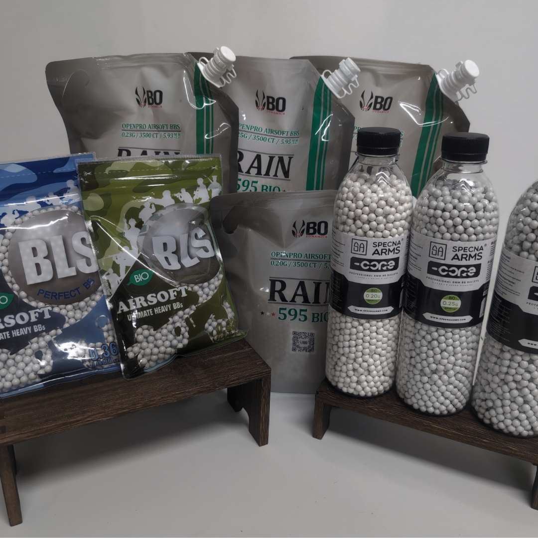 UNYZONE : Image d'illustration présentoirs avec sachets de billes d'airsoft