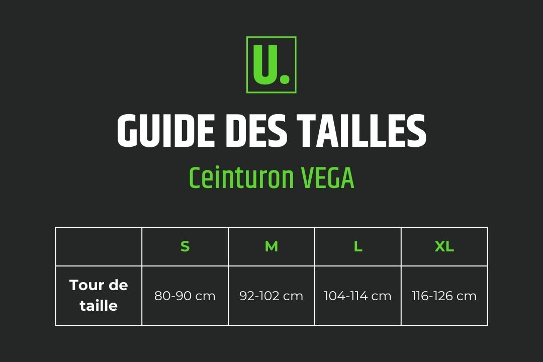 UNYZONE : Guide des tailles - Ceinturons VEGA Image