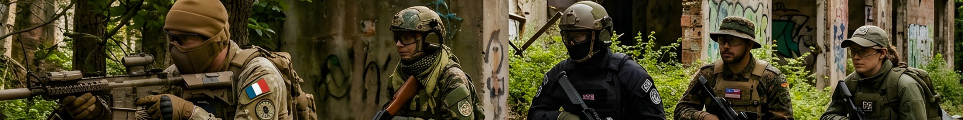 Unyzone : Bande partenariat association contenant 3 joueurs et 2 joueuses d'airsoft Image