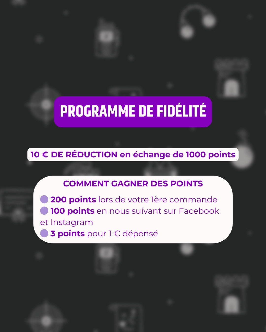 UNYZONE : Slide mobile Programme de fidélité